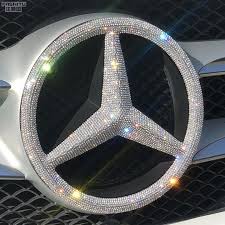 Bling One Piece Facil De Instalar Mercedes Benz Logo Decal Para El Emblema De La Parrilla Delantera Mercedes Benz Logo Benz Car Mercedes Benz