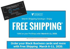 I remember ordering business cards for the first time well over 10 years ago. Vistaprint Offers Free Shipping Plannetnow