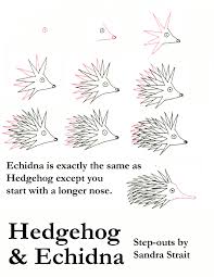 Friday Fun Easy Landscape Challenge Learn To Draw Hedgehog Echidna Fun Easylandscape Step Out Zebrapenus Zebrapenus Drawing Fun Easy Echidna Drawings
