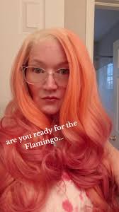 hello Flamingo! Baby she is 🔥 high density blonde, coral & dark red, ...