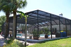 A retractable pool enclosure is an adjustable swimming pool cover which protects it from harsh weather conditions. 2021 Pool Enclosure Cost Screened In Pool Prices Pool Screen Enclosure Cost