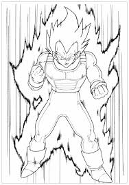 Printable dragon ball z vegeta coloring page. Vegeta Super Saiyajin Dragon Ball Z Kids Coloring Pages