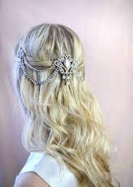 Bridal Hair Chain Grecian Draped Haircomb By Lottiedadesigns 96 00 Bridal Hair Comb Vintage Bridal Hair Bridal Hair Chain
