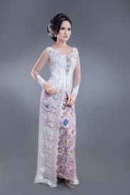 Model Kebaya Modern Pernikahan Brokat Putih Pengantin Gaun Formal Panjang Pengantin Wanita