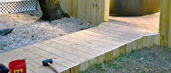 How To Build A Wooden Walkway Step By Step Tutorial - Faithfully Free