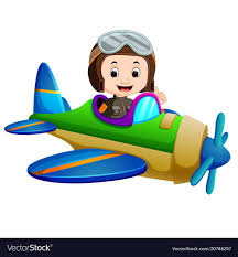 Illustration Of Professional Pilot Riding Flying Plane Download A Free Preview Or High Quality Adobe Aviation Nursery Decor Aviation Nursery Cartoon Clip Art