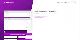 Video Frame Size Calculator Frame Sizes Video Phrase Meaning