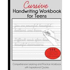Students are given five words to trace and then write on the space provided. Cursive Handwriting Workbook For Teens By Dylanna Press Paperback Target