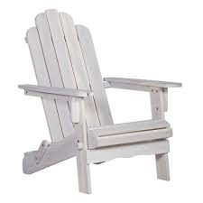 An updated take on an old classic, this choice blends well with other modern patio furniture sets. Welwick Designs Adirondack Outdoor Patio Chair White Wash The Home Depot Canada
