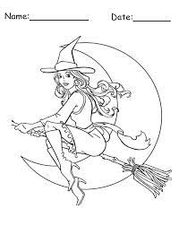 The disney halloween coloring pages printable showcase all your kid's favorite characters dressed in costumes and as themselves, surrounded by symbols which are intrinsic to the celebration of the festival. Witch Printable Halloween Coloring Page