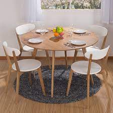 Round Dining Table Combination Ikea Dining Table And Four Chairs White Small Apartment Nordic Wood Round Table Chair Camping Chair Steeltable Chair Set Aliexpress