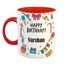 Html code triple click on above html code to select all, copy and paste it into your friend's srapebook. Buy Furnishfantasy Ceramic Coffee Mug Best Gift For Happy Birthday Color Orange Name Varshan Online At Low Prices In India Amazon In