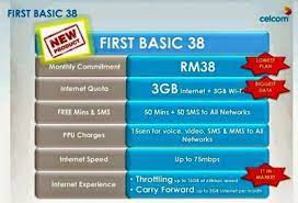Can i purchase wifiplus plan (daily/weekly/monthly). New Celcom Postpaid Plan First Basic 38