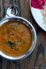 Varutharacha Sambar Mixed Vegetables And Lentils In A Spiced Tamarind Sauce Kerala Sadya Recipes No Feast Tamarind Sauce Sambhar Recipe Cooking Recipes