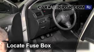Fuse box for toyota corolla the. Interior Fuse Box Location 2003 2008 Toyota Corolla 2004 Toyota Corolla Ce 1 8l 4 Cyl