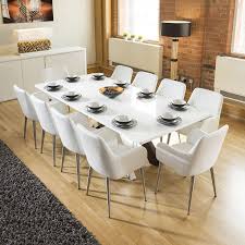 Quatropi White Dining Boardroom Table 2 4x1 1m 10 White Carver Chairs White Gloss Dining Table Boardroom Table Dining Table