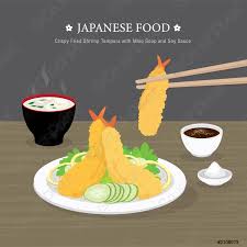 Maybe you would like to learn more about one of these? Set Di Cibo Tradizionale Giapponese Croccante Tempura Gamberi Fritti Con Vettore Stock Crushpixel