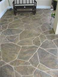 Flagstone pattern creates a natural stone look. Random Stone Increte Of Houston 15344 Paint Concrete Patio Patio Flooring Patio Stones
