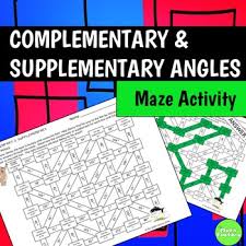 Finding Complementary And Supplementary Angles Maze Activity Supplementary Angles Geometry Activities Common Core Geometry
