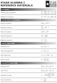 Formula Chart Mr Hinojosas Algebra I