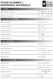 formula chart mr hinojosas algebra i