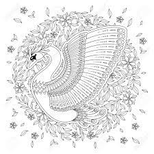 Free printable clip art sample free printable coloring pages for. Hand Drawing Artistic Swan For Adult Coloring Pages In Doodle Zentangle Tribal Style Ethnic Ornamental Patterned Tattoo Logo T Shirt Or Prints Bird Vector Illustration Royalty Free Cliparts Vectors And Stock Illustration Image