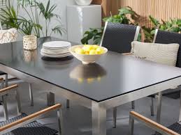 All available at b&q in a number of colours. Garden Dining Table Glass Top 180 X 90 Cm Black Grosseto Furniture Lamps Accessories Up To 70 Off Avandeo Online Store