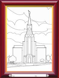 This coloring page symbolizes how visiting temples together can unite a family. Coloring Pages