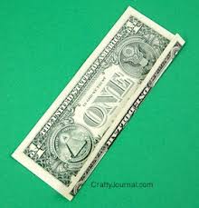 George's picture is now hidden on the inside of the fold. Super Easy Dollar Bill Heart