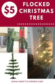 Diy Flocked Christmas Tree From The Dollar Tree Store Dollar Tree Christmas Decor Dollar Tree Diy Crafts Dollar Store Christmas