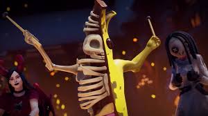 The outfit is most likely based on the banana from the it's peanut butter jelly time! trend. Fortnite Peely Bone Halloween 4k Wallpaper 5 1257