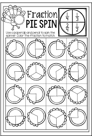 Fraction Spinner Practice Looks Good For First Second Even Third Fractions Thanksgiving Fractions Fractions Worksheets