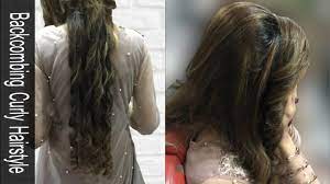 Easy Backcombing And Curly Hairstyle How To Make Backcombing And Curly Hairstyle Curly Hair Styles Curly