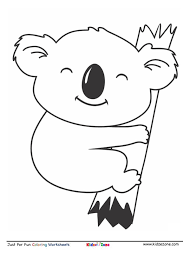 koala cartoon coloring page kidzezone