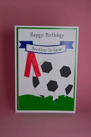 Birthday Card For Brother In Law With Name Handmade Football Birthday Card With Banner And Ribbon Male Etsy Kids Birthday Cards Birthday Cards Birthday Cards For Men