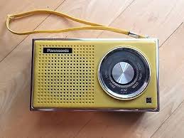 Vintage Panasonic Am Radio Model R 1241 Yellow Tested Working