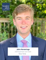 Join us in welcoming John Hemmings! John is a rising 2L at The University  of Alabama School of Law and will be working in our Toxic Torts Section.  #BeasleyAllen #SummerClerkSpotlightSeries