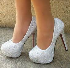 Rhinestone Heels Prom Wedding Shoes Crystal Platforms Silver Glitter Rhinestone Bridal Shoes Rhinestone High Heels Wedding Shoes Heels Prom Shoes