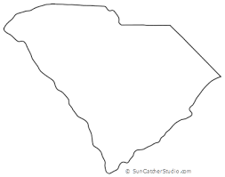 South Carolina Map Outline Printable State Shape Stencil Pattern South Carolina Tattoo South Carolina Ornament South Carolina