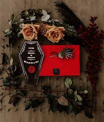 If Morticia Gomez Addams Got Married Today Here S What It Would Look Like Halloween Wedding Invitations Gothic Wedding Invitations Halloween Themed Wedding