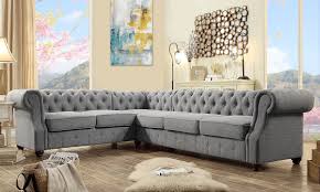 Warren light gray linen 6 seat reversible modular sectional sofa chaise by lilola home. Olivia Tufted 6 Seat Sectional Sofa From Aed 4199 A To Z Furniture
