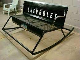 70 Trendy Yard Art Metal Repurposed In 2020 Automotive Furniture Welding Projects Tailgate Bench
