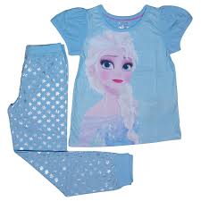 Karpuz Kol Frozen Elsa Karlar Ulkesi Baskili Yazlik Pijama Takimi 6 7 Yas Mavi Pijama Mavi Kizlar
