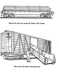 Freight Train And Railroad Coloring Pages Flatbed And Livestock Car Coloring Coloring Pages Train Coloring Pages Cars Coloring Pages