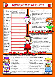 Comparatives And Superlatives English Esl Worksheets Comparativos En Ingles Adjetivos Ingles Ingles Basico Para Ninos