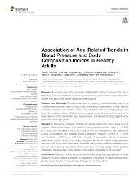 Pdf Association Of Age Related Trends In Blood Pressure And
