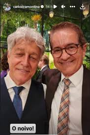 Caco Barcellos se casa com Carla Tilley após apelo de Ana Maria Braga; veja  fotos