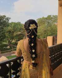 Pretty Braided Hairdo Inspiration For Wedding Ceremonies By Real Brides Indian Bride Hairstyle Bridal Hairstyle Indian Wedding Indian Hairstyles
