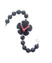 Bracelet made with onyx, crystals and coral. Length 20cm - Dadart ...