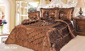 1,177 queen satin comforter products are offered for sale by suppliers on alibaba.com, of which bedding set accounts for 6%, quilt accounts for 4%, and comforter accounts for 2%. Tache 6 Piece Floral Faux Satin Fancy Solid Brown Chocolate Waterfall Comforter Set Comforter Sets Comforters Ruffle Comforter